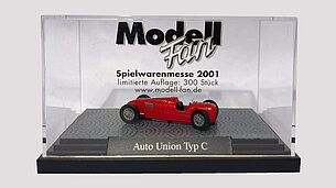Auto Union Typ C von Busch  Modell Fan  "Spielwarenmesse 2001"   Auflage 300 Stück  Rot