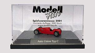 Auto Union Typ C von Busch  Modell Fan  "Spielwarenmesse 2001"   Auflage 300 Stück  Rot